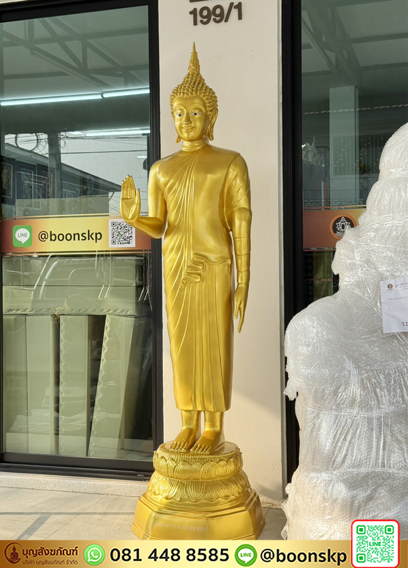 โรงหล่อพระ-พระประจำวัน-พระประจำวันจันทร์ เนื้อทองเหลือง พ่นทอง ขนาด 30 นิ้ว