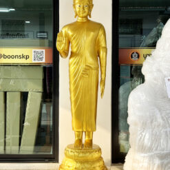 โรงหล่อพระ-พระประจำวัน-พระประจำวันจันทร์ เนื้อทองเหลือง พ่นทอง ขนาด 30 นิ้ว