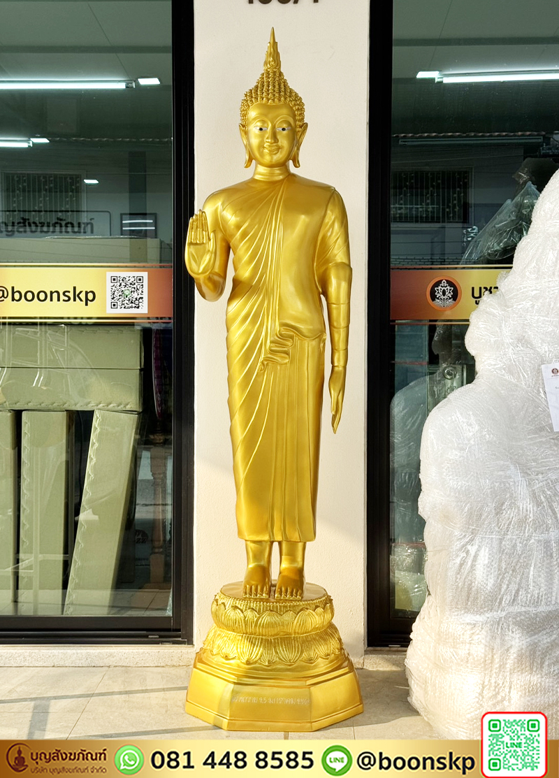 โรงหล่อพระ-พระประจำวัน-พระประจำวันจันทร์ เนื้อทองเหลือง พ่นทอง ขนาด 30 นิ้ว