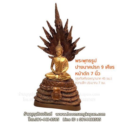 พระพุทธรูป ปางนาคปรก 9 เศียร