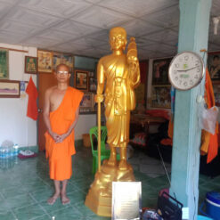 พระสีวลี 30 นิ้ว ทองเหลือง พ่นทอง สูงรวม 220 ซม.