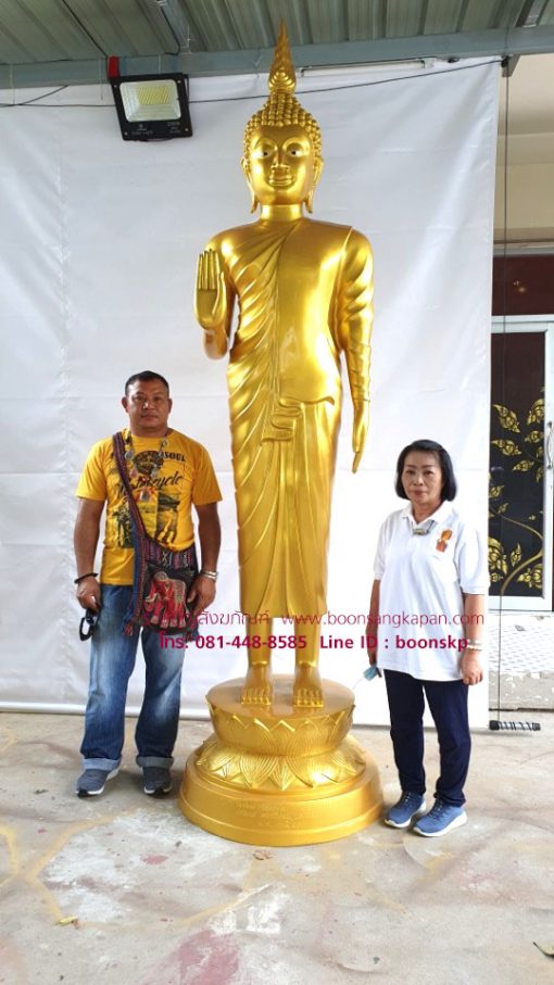 พระปางห้ามญาติ ทองเหลืองสูง 3.10 เมตร