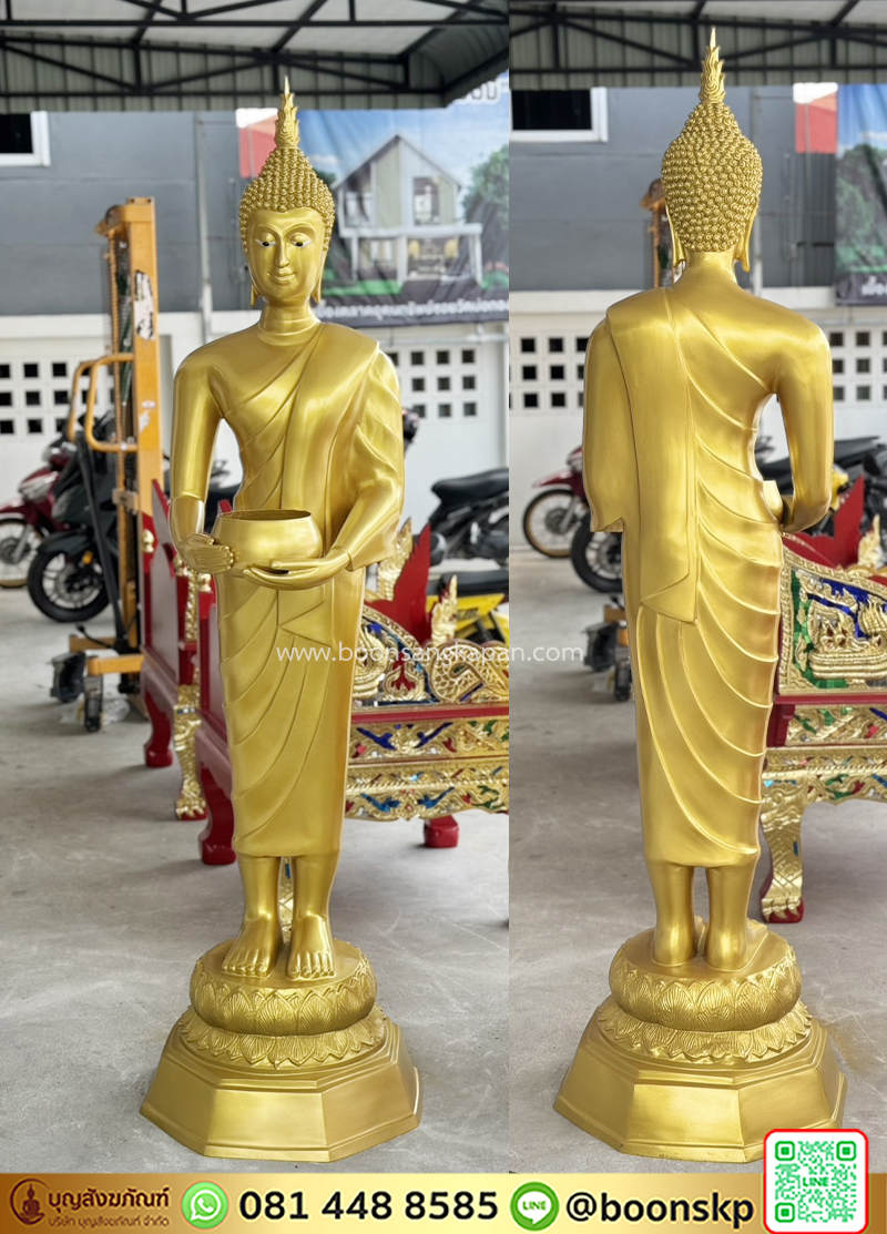 โรงงานพระ- โรงหล่อพระ-พระประจำวันพุธ -พระประจำวันพุทธ เนื้อทองเหลือง พ่นทอง ขนาด 25 นิ้ว