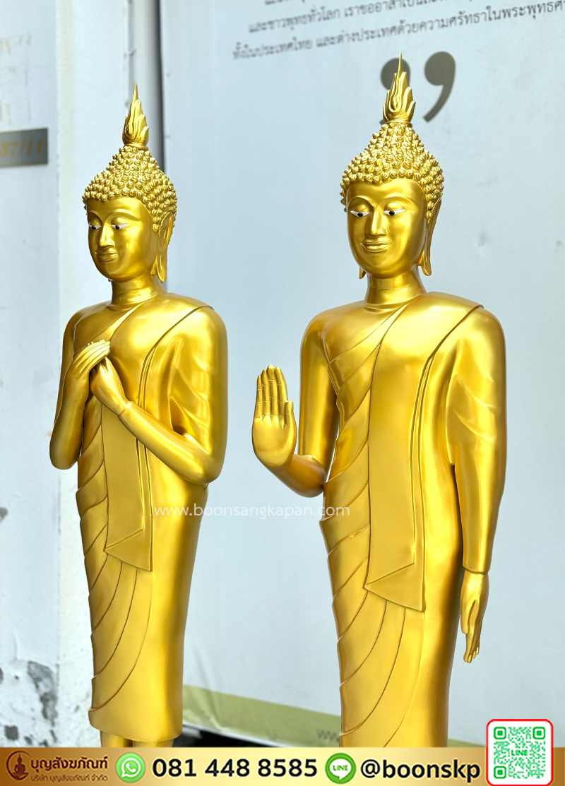 โรงหล่อพระ-พระประจำวันจันทร์ เนื้อทองเหลือง พ่นทอง ขนาด 25 นิ้ว