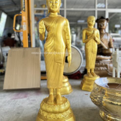 โรงหล่อพระ-พระประจำวันจันทร์ เนื้อทองเหลือง พ่นทอง ขนาด 25 นิ้ว