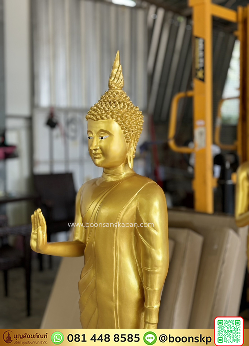 โรงหล่อพระ-พระประจำวันจันทร์ เนื้อทองเหลือง พ่นทอง ขนาด 25 นิ้ว