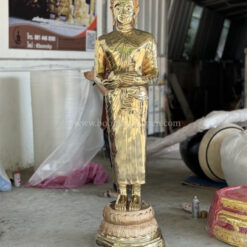 พระประจำวันพุธ ทองเหลือง ขัดเงา ขนาด 30 นิ้ว