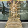 พระประจำวันเสาร์ (ปางนาคปรก) ทองเหลือง ขัดเงา หน้าตัก 20 นิ้ว