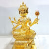 พระพรหม เนื้อทองเหลือง ปิดทองคำแท้ หน้าตัก 16 นิ้ว