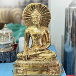พระพุทธเมตตา ทองเหลือง ขัดเงา หน้าตัก 7 นิ้ว