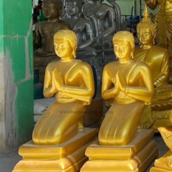 พระโมคคัลลานะ พระสารีบุตร ทองเหลือง พ่นทอง ขนาด 30 นิ้ว (นั่ง)
