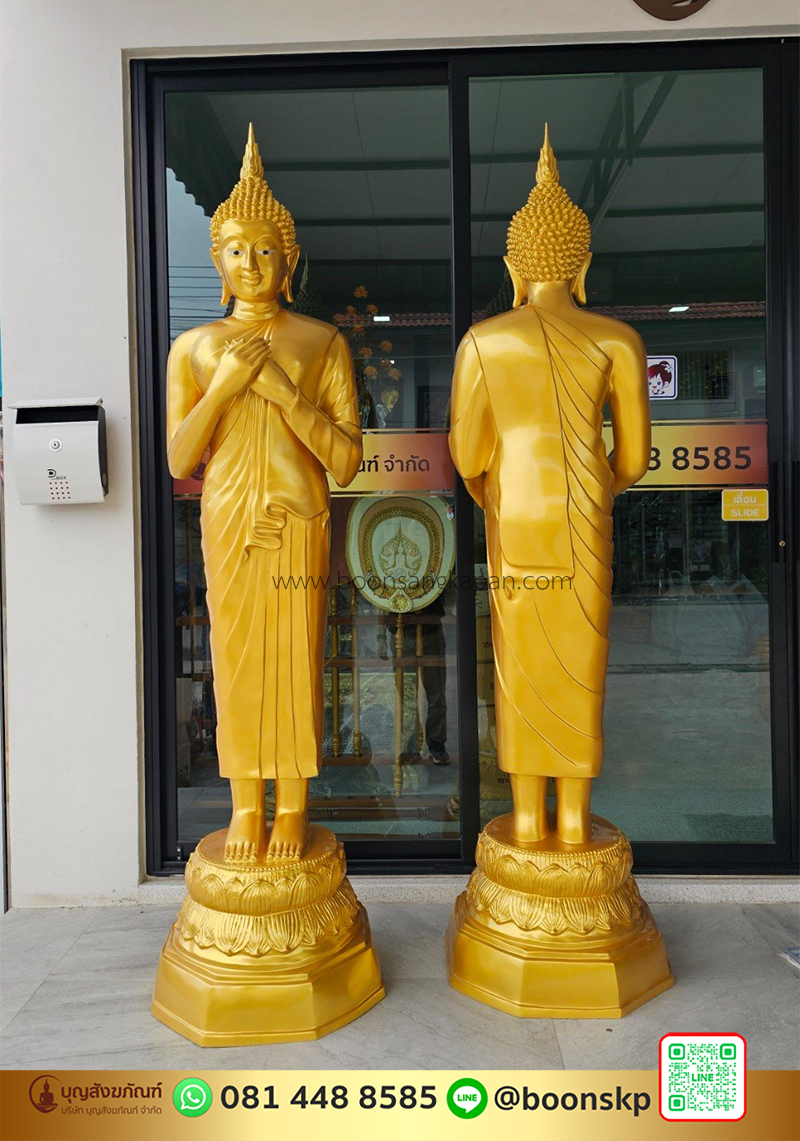 พระประจำวันศุกร์ เนื้อทองเหลือง พ่นทอง ขนาด 30 นิ้ว
