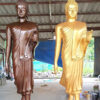 พระลีลา30“เนื้อทองเหลือง พร้อมพ่นทอง,โรงหล่อพระนครปฐม,โรงหล่อพระลีลา