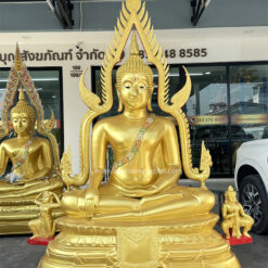 โรงหล่อพระ-โรงงานพระ-พระพุทธชินราช-พระพุทธชินราช เนื้ออัลลอยด์ พ่นทอง หน้าตัก 60 นิ้ว