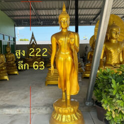 พระปางลีลาเนื้อทองเหลือง สูง 222 ซม.,โรงหล่อพระพุทธรูปพิพัฒธนการช่าง