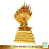 พระแก้วมรกตทรงเครื่อง ปางนาคปรก ปิดทองเค หน้าตัก 30 นิ้ว. สีเหลือง