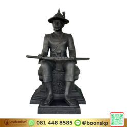 พระเจ้าตากสิน เนื้อทองเหลือง รมดำ หน้าตัก 30 นิ้ว