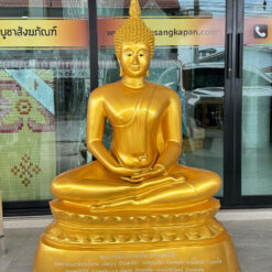 โรงหล่อพระ-พระปางสมาธิ-พระพุทธรูป เนื้อทองเหลือง พ่นทอง หน้าตัก 32 นิ้ว ปางสมาธิ