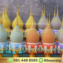 โรงงานพานพุ่ม-พานพุ่มแต่งสวย งานประดิษฐ์ ขนาด 9 นิ้ว (ขายเป็นคู่)