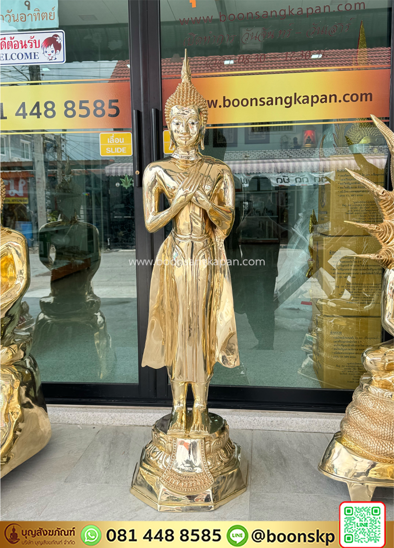 โรงหล่อพระ-โรงพระประจำวัน-พระปรระจำวันศุกร์ เนื้อทองเหลือง ขัดเงา ขนาด 20 นิ้ว