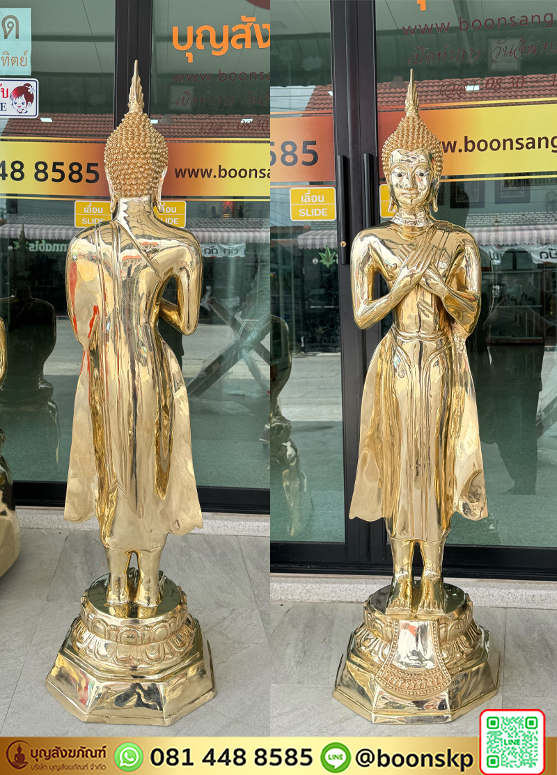 โรงหล่อพระ-โรงพระประจำวัน-พระปรระจำวันศุกร์ เนื้อทองเหลือง ขัดเงา ขนาด 20 นิ้ว