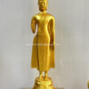 เสรีการช่าง- โรงพระประจำวัน-พระประจำวันจันทร์ เนื้อทองเหลือง พ่นทอง ขนาด 9 นิ้ว