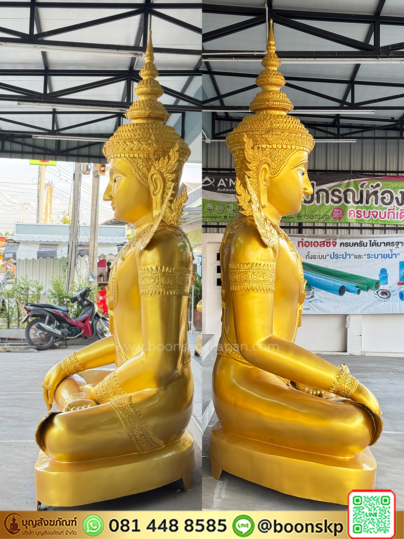 โรงหล่อพระ-โรงงานพระมหาจักรพรรดื์-พระมหาะจักรพรรดิ์ ทองเหลือง พ่นทอง หน้าตัก 80 นิ้ว