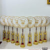 โรงงานปักตาลปัตร-ปักย่าม-ตาลปัตรผ้าไหมแท้ ด้ามไม้กลึง พร้อมปัก