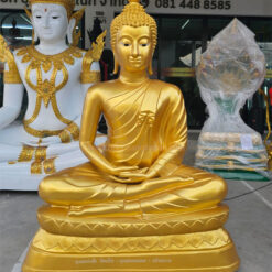 โรงหล่อพระ-โรงงานพระ-พระพุทธรูป เนื้อทองเหลือง พ่นทอง หน้าตัก 50 นิ้ว